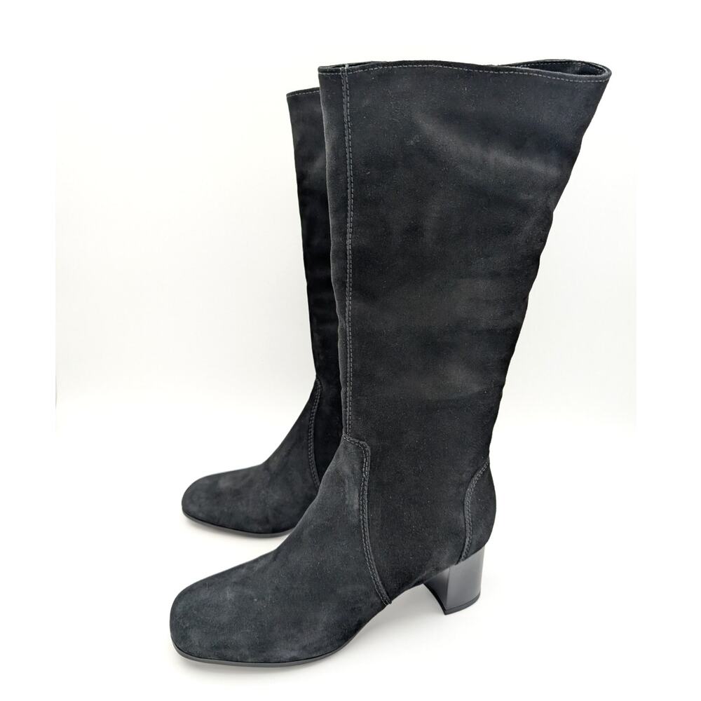 $430 La Canadienne Jennifer Knee High Riding Boots Women's Black Size US11M EU42